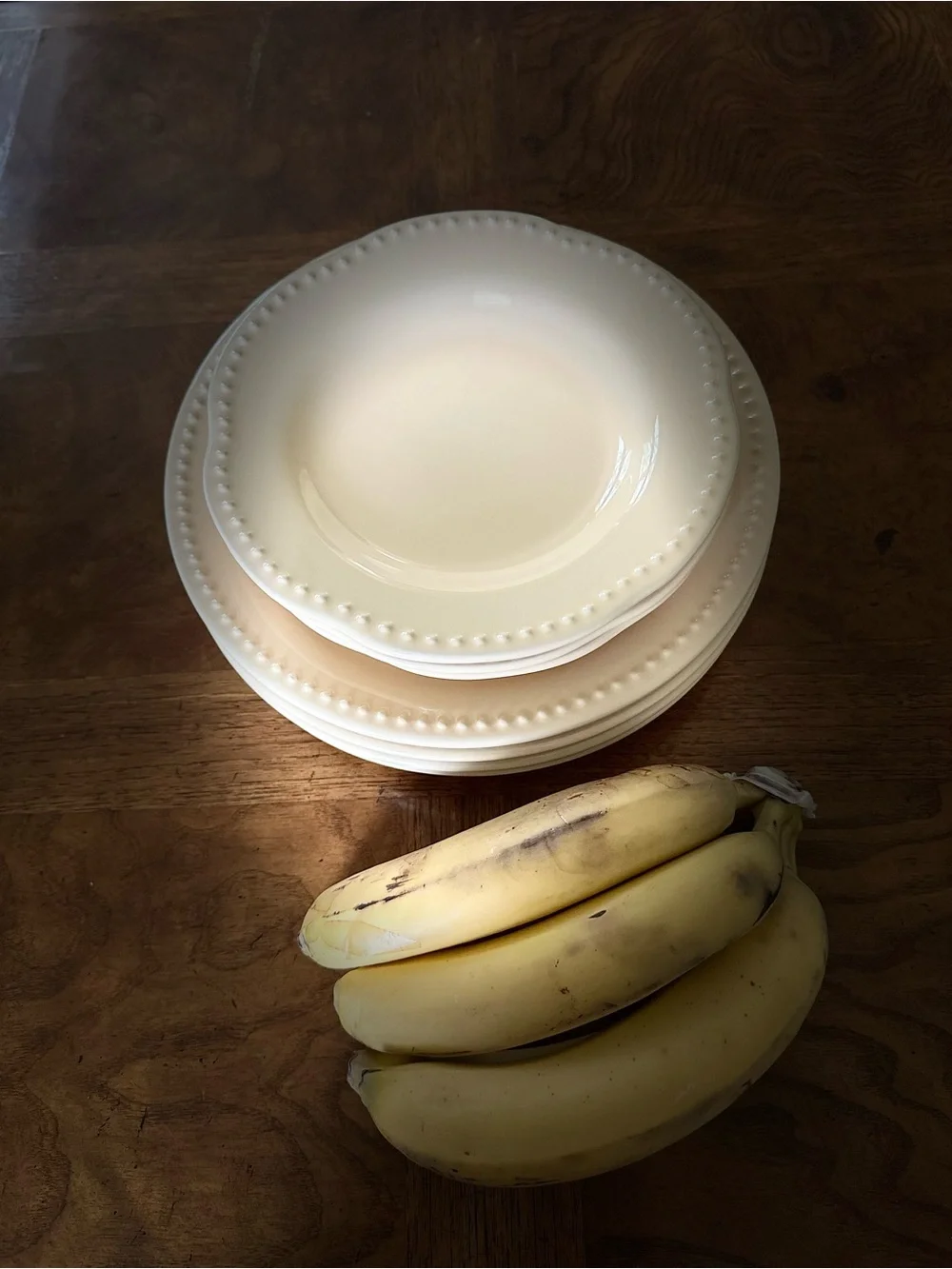 Vintage Pottery Barn Emma Salad Dinner Plate BUTTER YELLOW granny chic Beaded